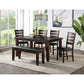 Urbana Black Synthetic Leather & Cherry Finish Side Chairs – Set of 2 Dining Chairs – view 2