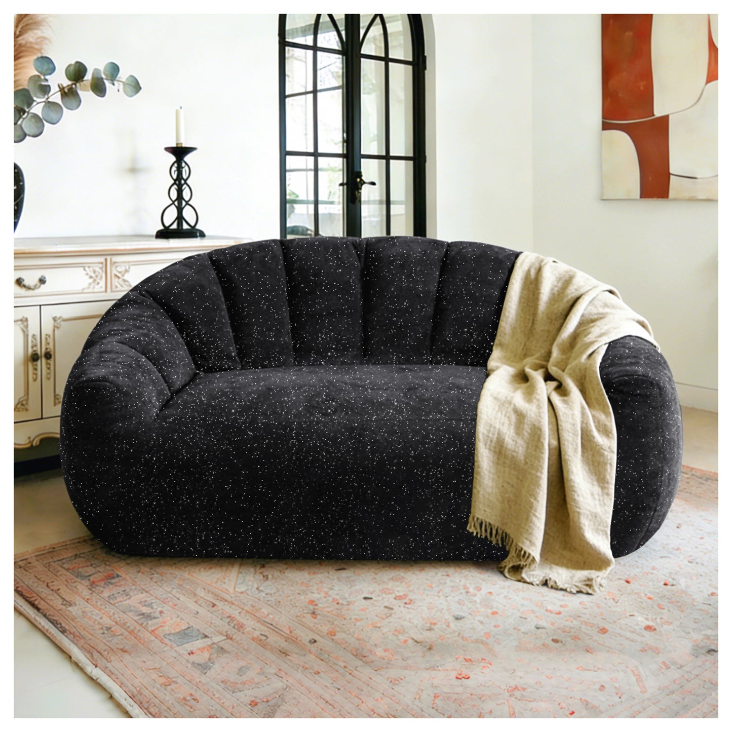 Ursin Oversized Bear Paw Bean Bag Sofa – 55" Faux Fur Lounge Chair – view 18