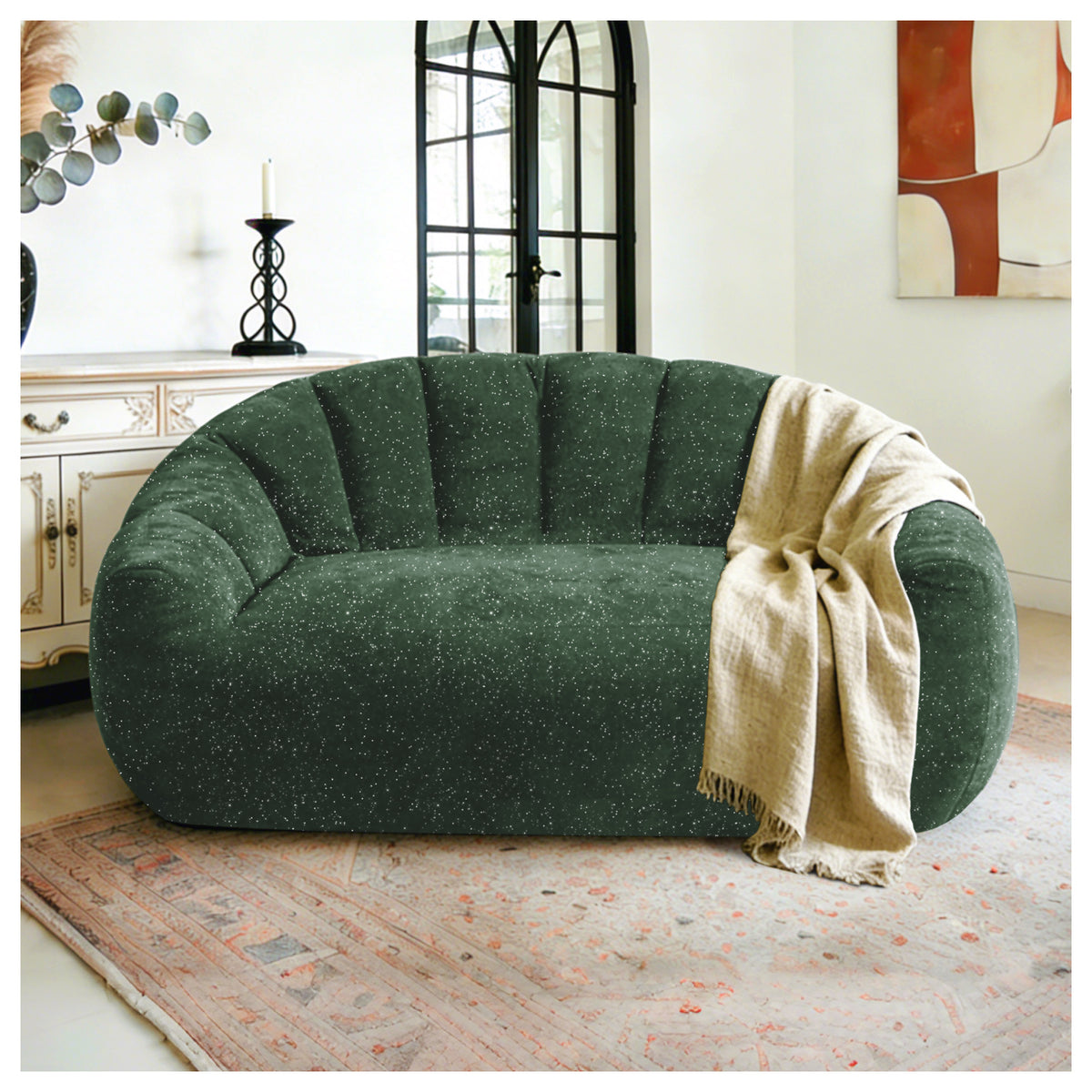 Ursin Oversized Bear Paw Bean Bag Sofa – 55" Faux Fur Lounge Chair – view 3