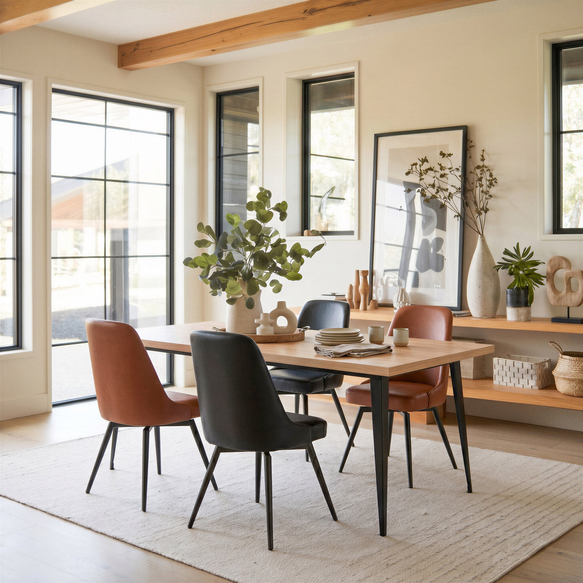 Keppel Swivel Dining Chair (Set of 2) in Brown