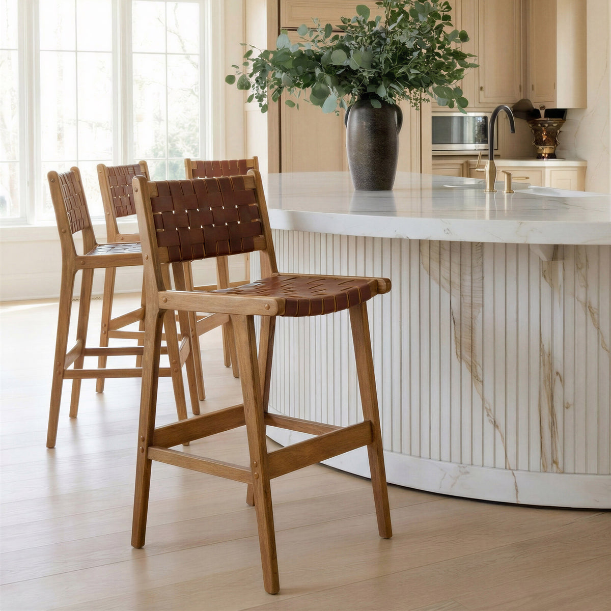 Feder Brown Barstool (Set of 2)