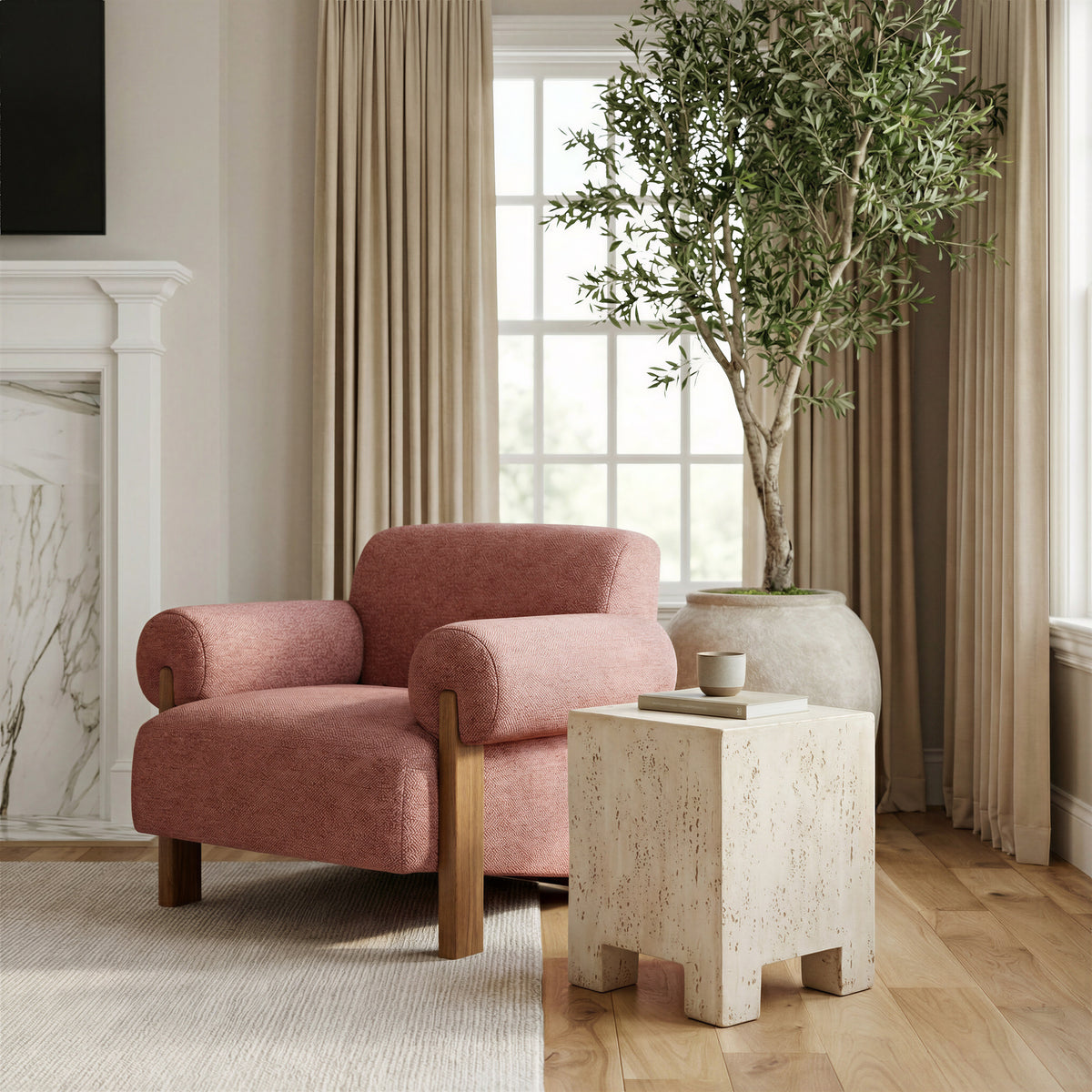 Kitara Beige Side Table