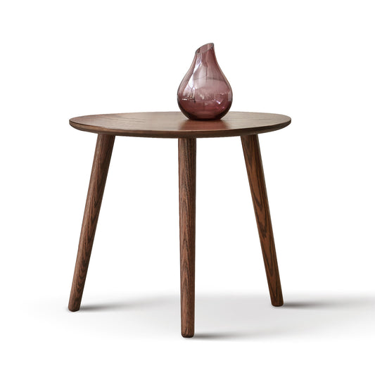 Verlaine Walnut Solid Wood Side Table – 25.6" Accent Table