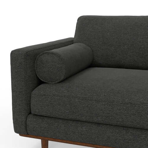 Morrison MCM Fabric Loveseat Sofa 72" – Modern Mid-Century Compact Loveseat (2 Colors) close-up of fabric and design.