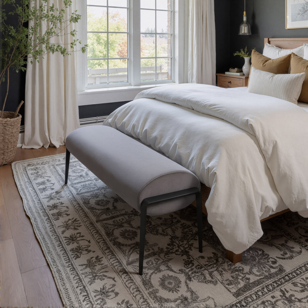 Glatt Bench in Gray
