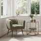 Deco Green Tweed Accent Chair