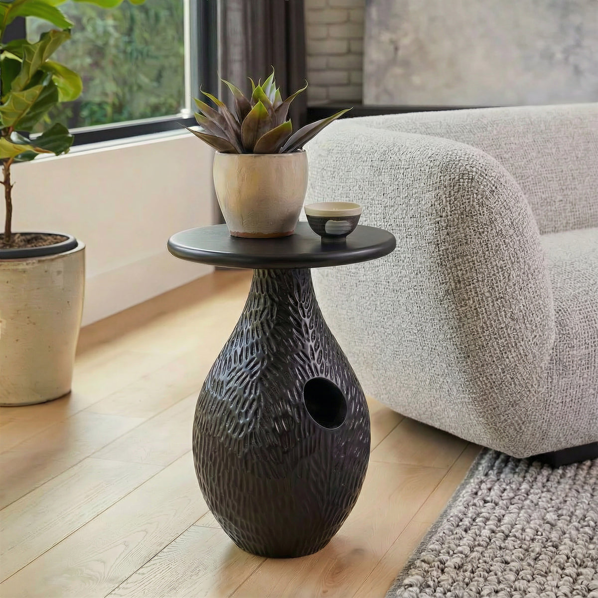 Piho Black Side Table