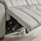 Wall-Hugger Power Reclining Leather Sectional – 4 Seat L-Shape Recliner Sofa with USB (144") reclining seat mechanism