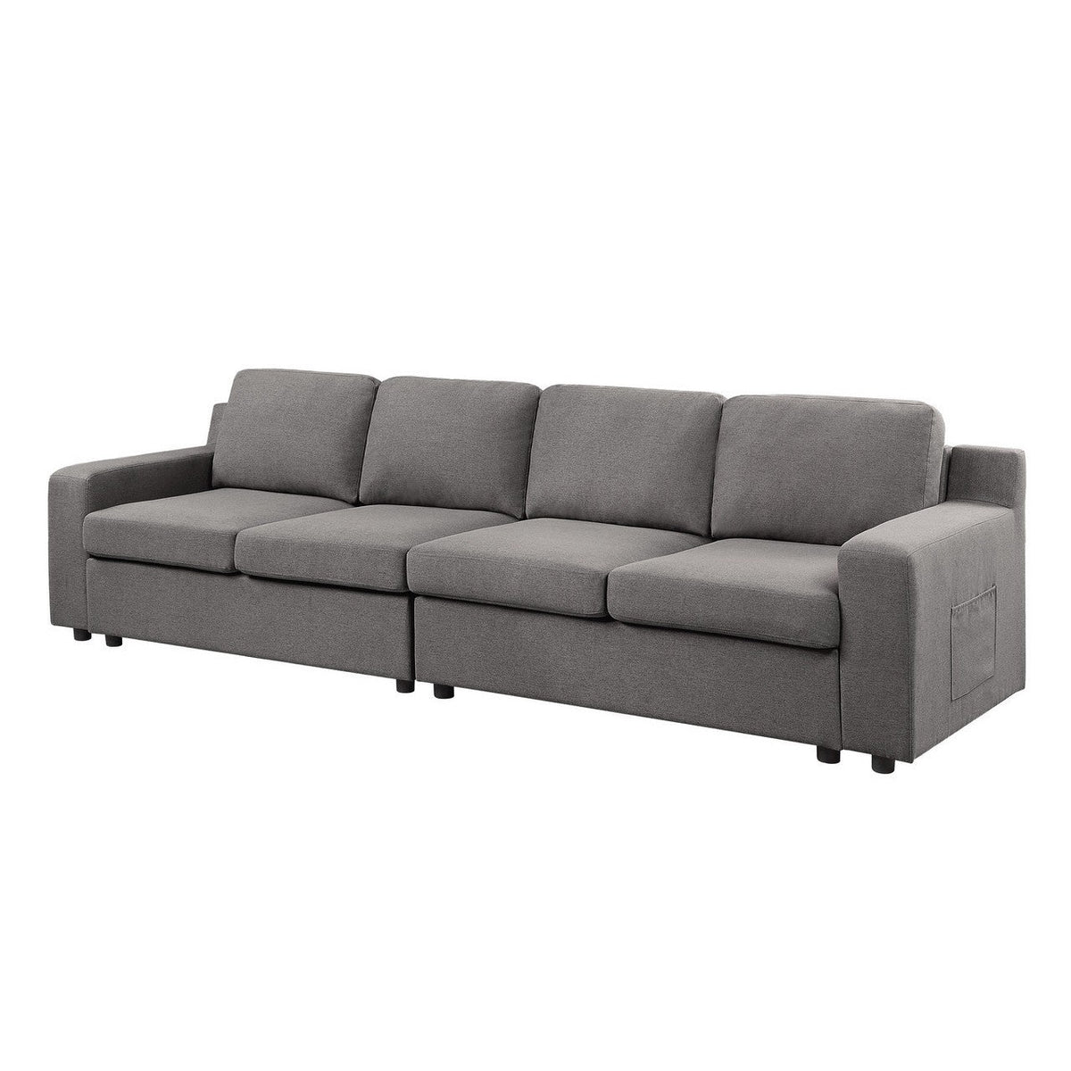 Waylon Gray Linen Sofa – 119" Sofa