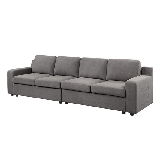 Waylon Gray Linen Sofa – 119" Sofa