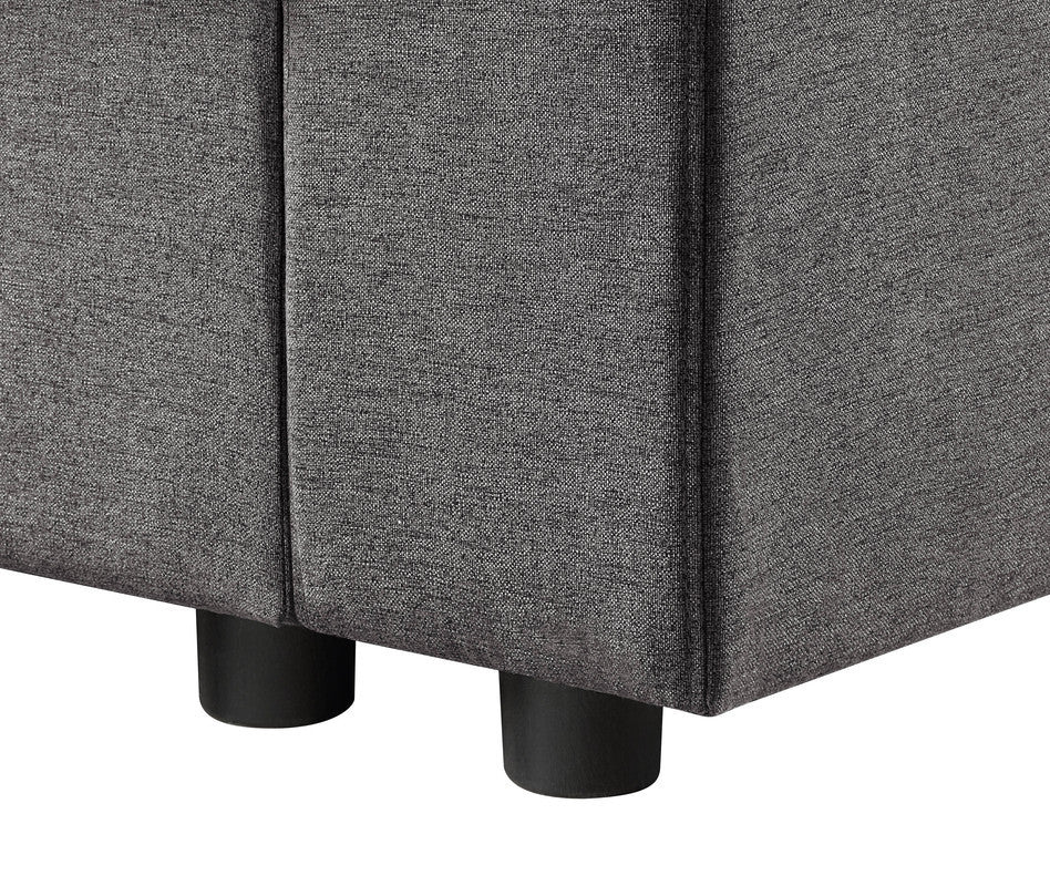 Waylon Gray Linen Sofa – 119" Sofa – view 3