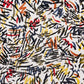 White Abstract Non Skid Area Rug | 9' x 13' featuring bold colors and abstract design.
