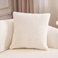 A plush white pillow on the Boneless Modular Chenille Sectional Sofa – 99” Curved Chaise Compression Couch (White).