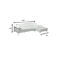 White Italian Leather L Shaped Two Piece Sofa and Chaise Sectional dimensions with measurements 181x41x39