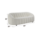 White teddy sherpa sofa dimensions showing 84 inches wide by 30 inches high and 37 inches deep.