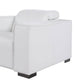 110" Top Grain Leather Power Reclining Sofa with USB Ports (3 Colors) modern white leather detail
