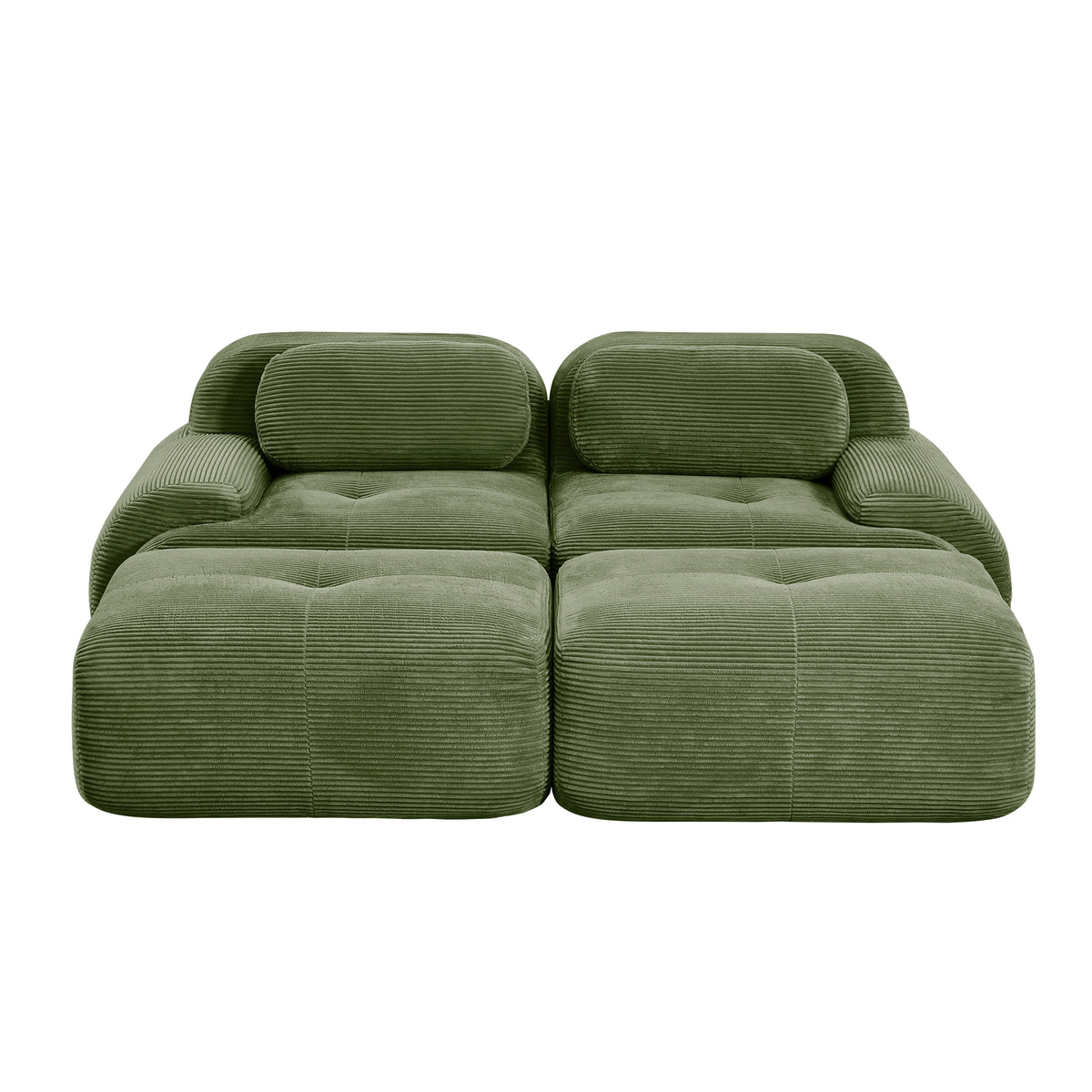 Wilhelmina Olive Green Corduroy Sofa – 2-Seat Sofa – view 15