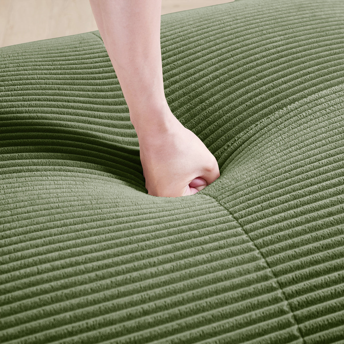 Wilhelmina Olive Green Corduroy Sofa – 2-Seat Sofa – view 20