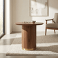 Willene Walnut Finish End Table featuring a sleek design with a rich walnut veneer finish and stainless steel base.