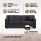 Winnie Grey Fabric Sleeper Sofa – 76" Pull-Out Loveseat Sofa Bed – view 10