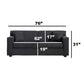 Winnie Grey Fabric Sleeper Sofa – 76" Pull-Out Loveseat Sofa Bed – view 8