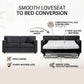 Winnie Grey Fabric Sleeper Sofa – 76" Pull-Out Loveseat Sofa Bed – view 9