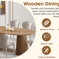Extendable Oval Dining Table for 6 – Wooden Dining Table with sleek design and practical features.