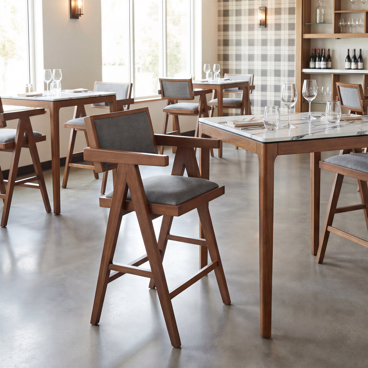 Eva White Counter Table