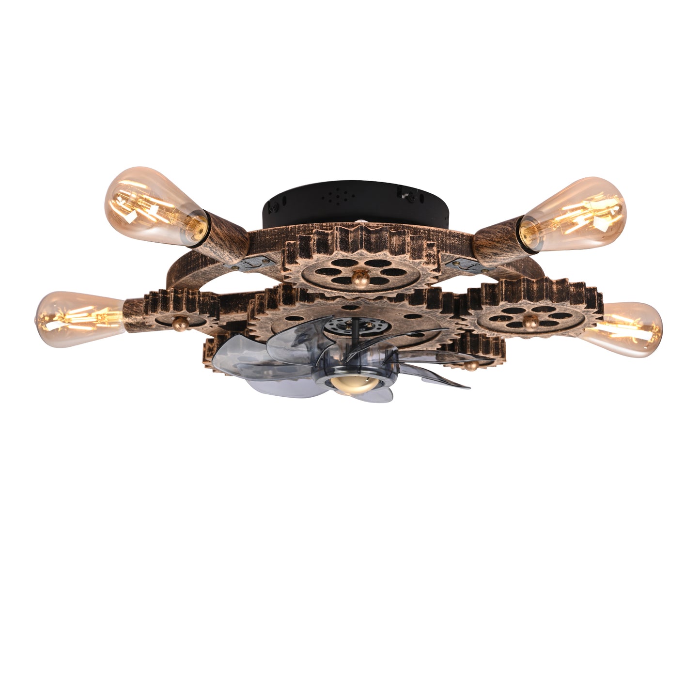 Wrenfield Bronze Caged Ceiling Fan with Light – 19.6" 7-Blade Fan (Bulbs Not Included) – view 16