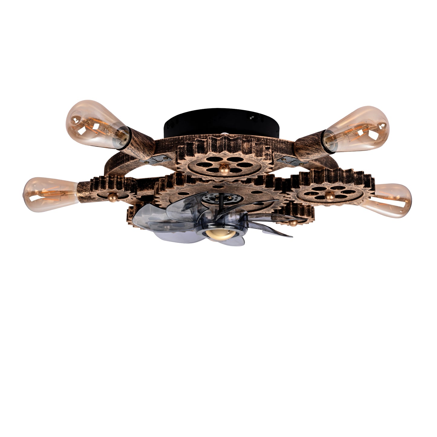 Wrenfield Bronze Caged Ceiling Fan with Light – 19.6" 7-Blade Fan (Bulbs Not Included) – view 17