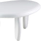 Wylie White High Gloss End Table with smooth, reflective surface and modern design.