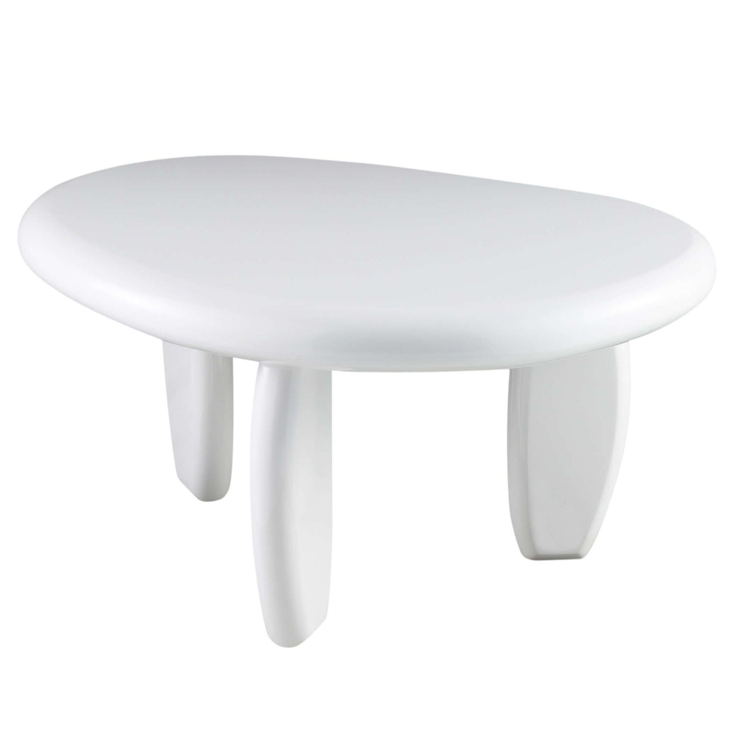 Wylie White High Gloss End Table with a sleek modern design and smooth reflective surface