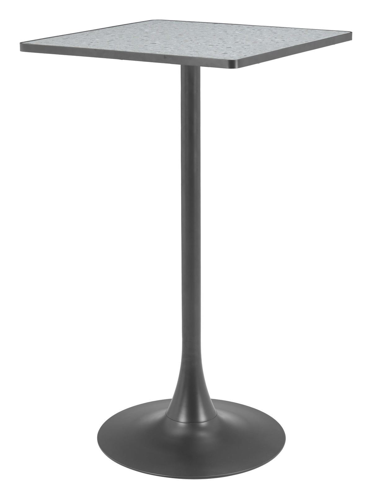 Spot Bar Table in Gray & Black