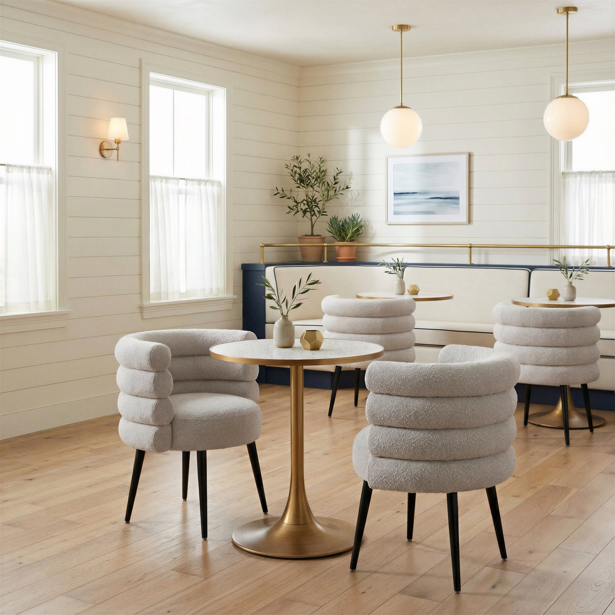 Bite Bistro Table in Beige & Gold