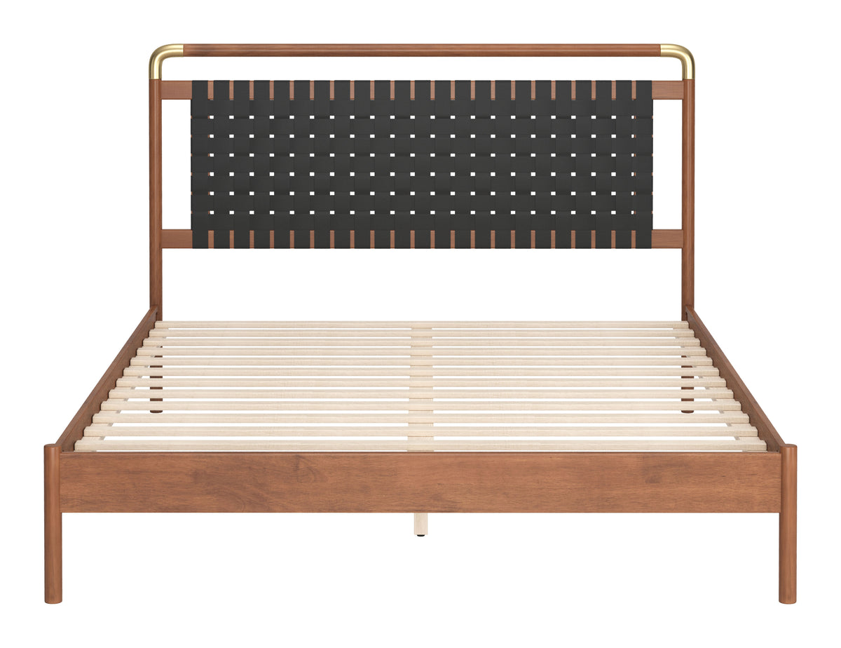 Netz Black & Walnut Queen Bed