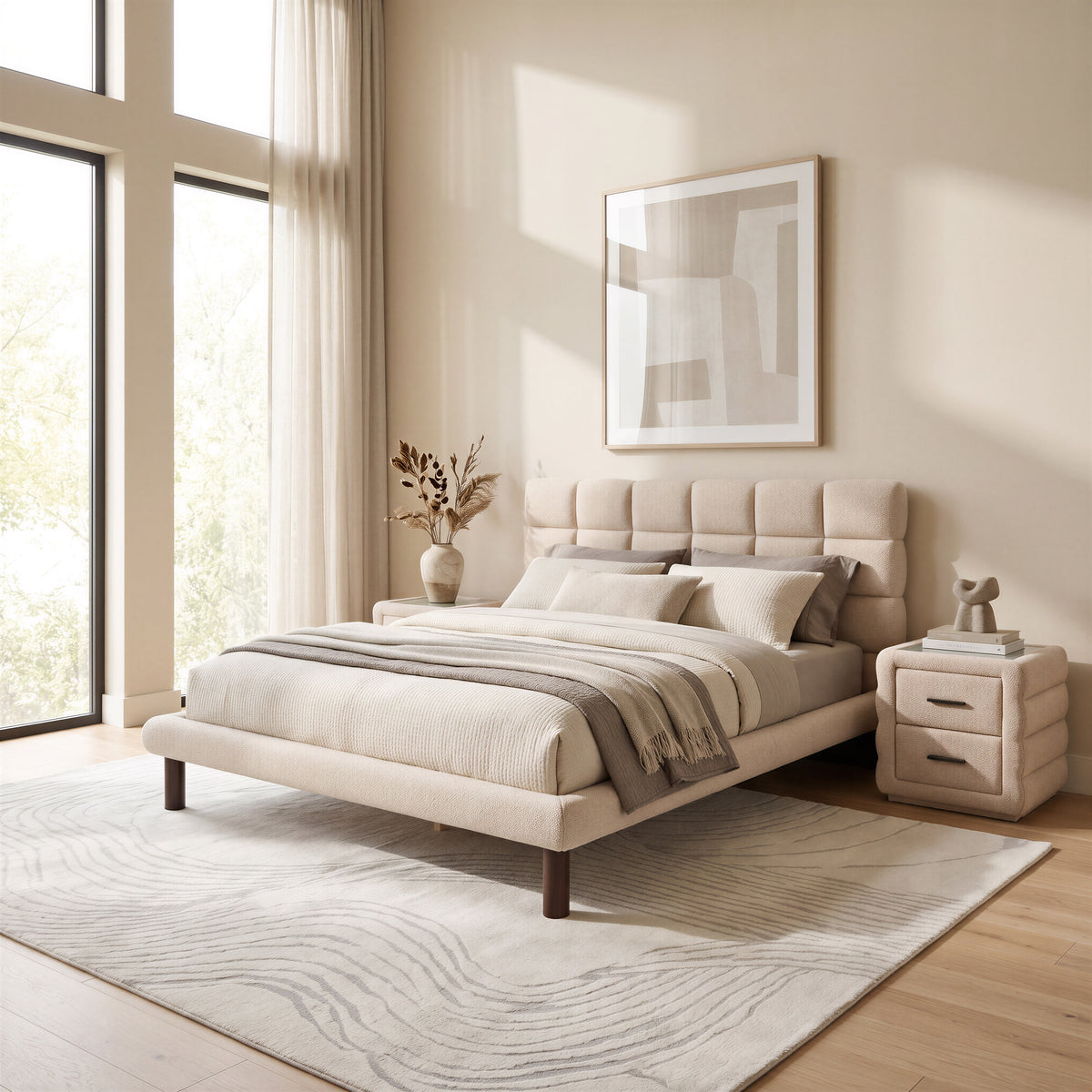 Placid Beige King Bed