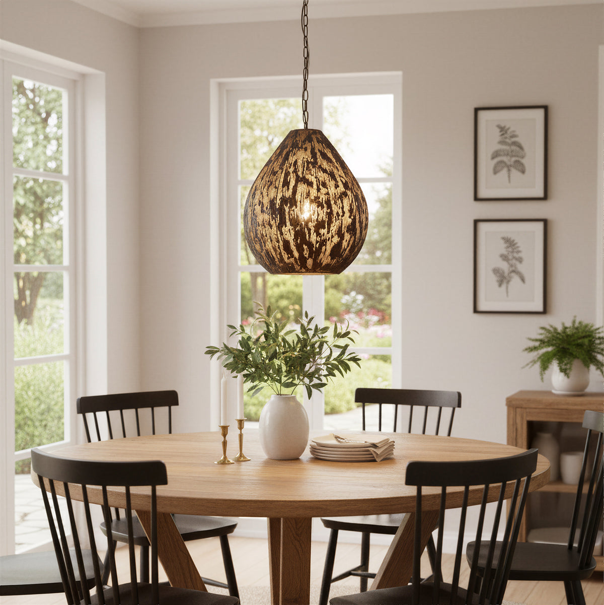 Koza Black Ceiling Lamp
