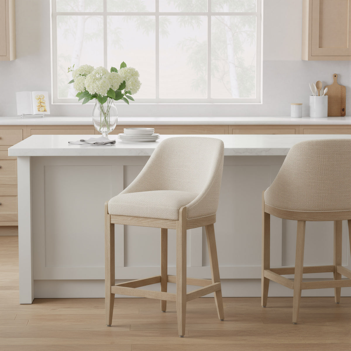 Calmo Beige Counter Stool