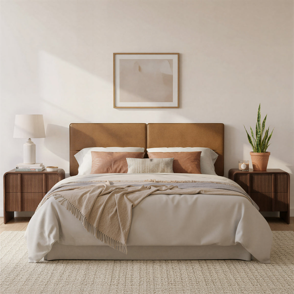Cove Brown Floating Queen Headboard