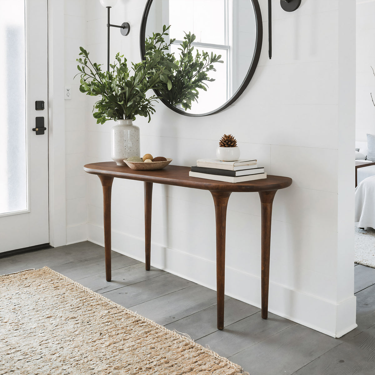 Spiker Walnut Console Table