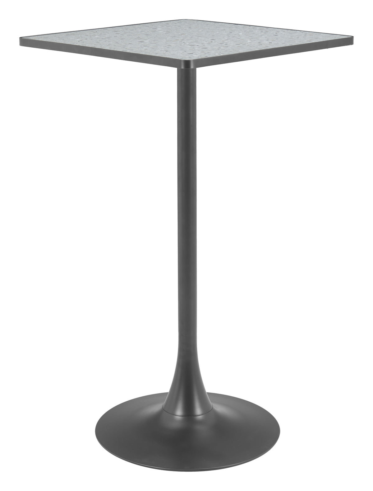 Spot Bar Table in Gray & Black