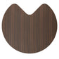 Yoab Contemporary Smoked Oak Veneer Coffee Table 35" top view with rich smoked oak finish and unique shape.