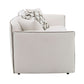 Yolanda Beige Chenille Sofa – 91” Modern Deep Seat Sofa with 4 Pillows, showcasing soft upholstery and accent pillows.