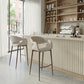 Limay Beige & Walnut Barstool