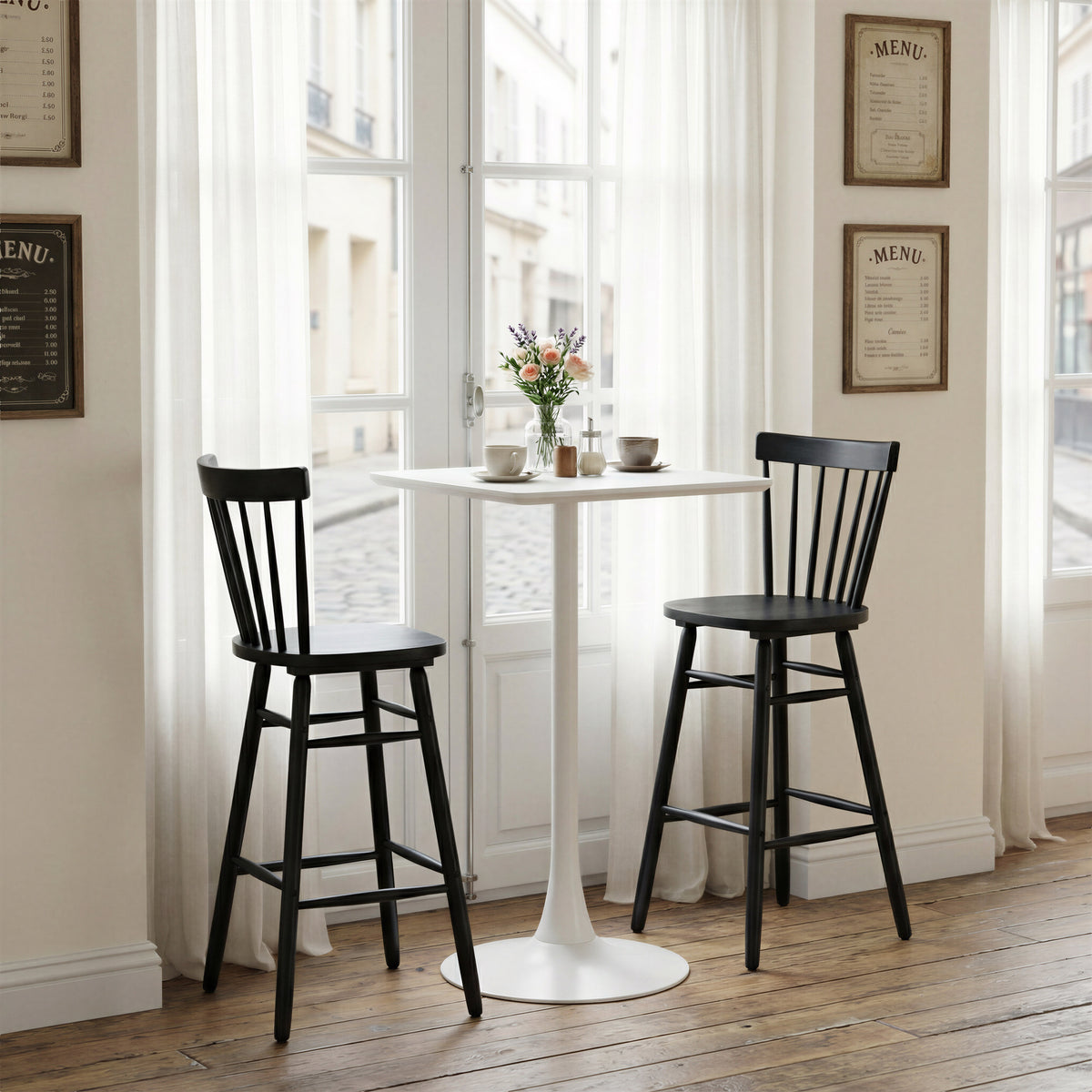 Tyce Barstool (Set of 2) in Black
