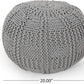 Yuny Grey Cotton Pouf – 20" Pouf – view 4
