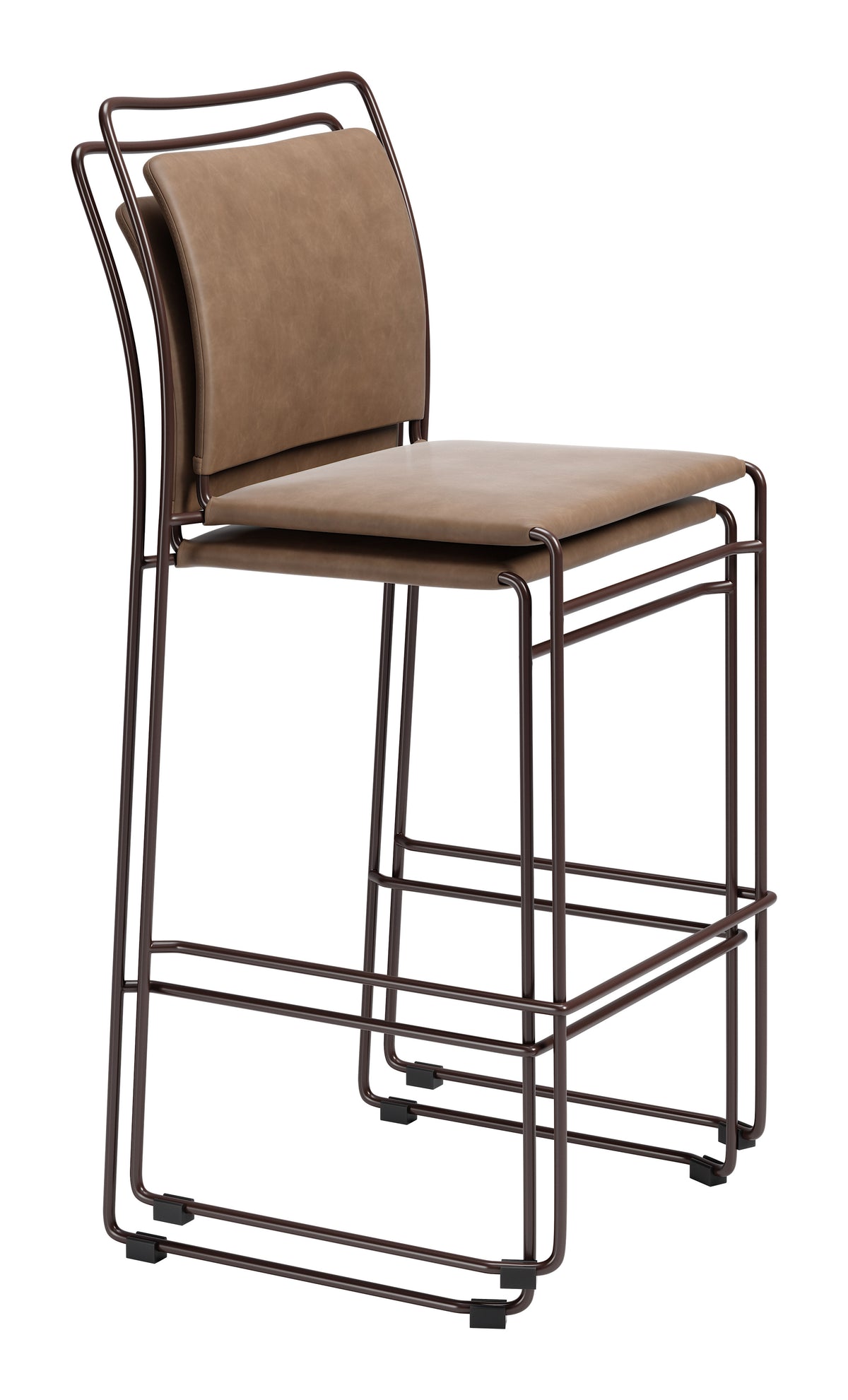 Verbena Brown Barstool (Set of 2)
