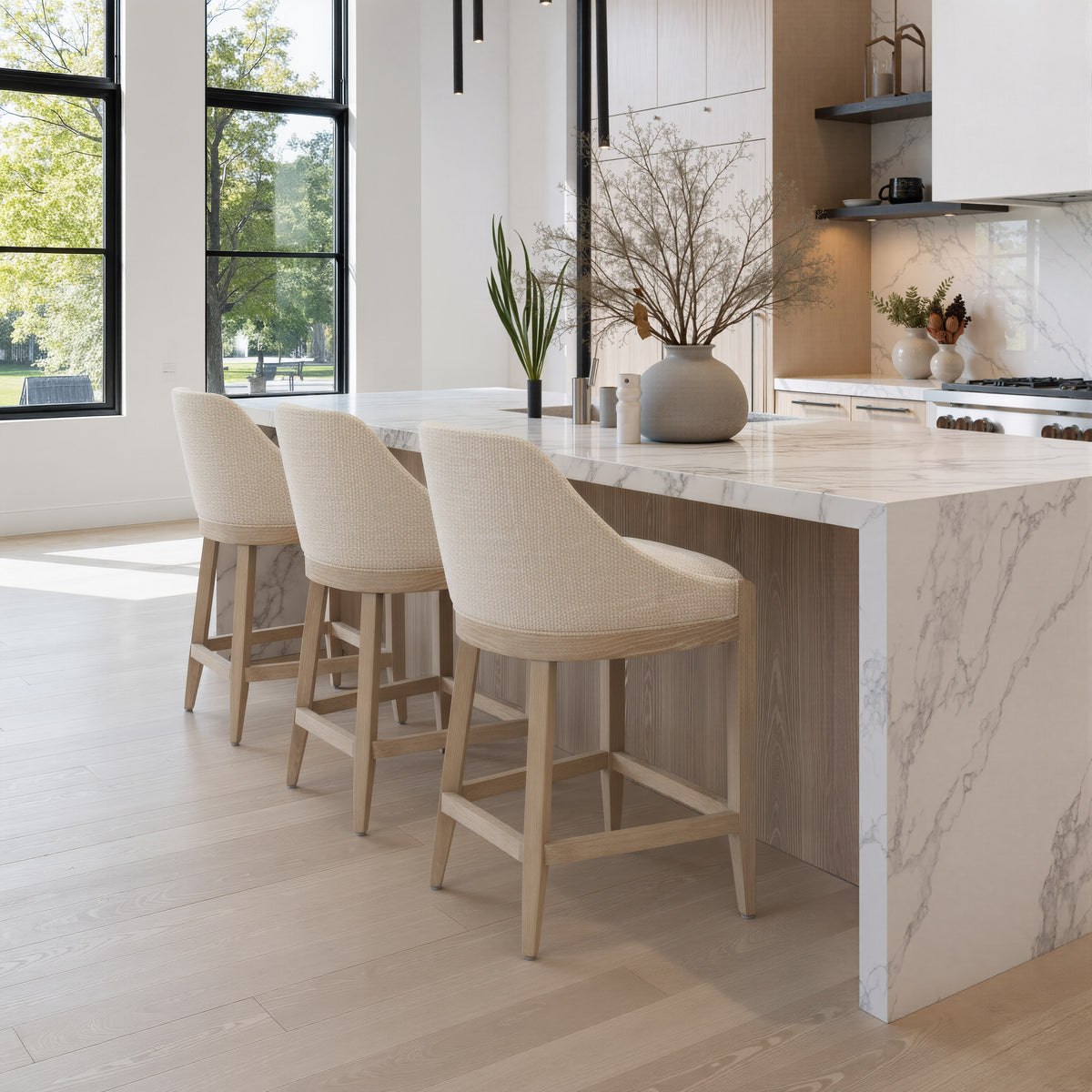 Calmo Beige Counter Stool