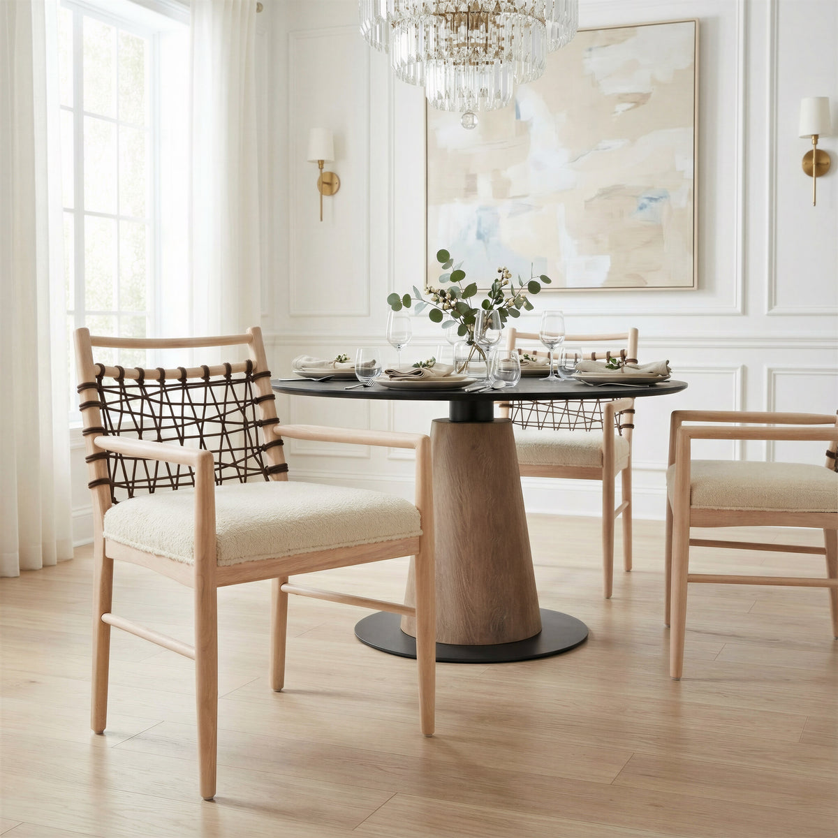 Wezly Dining Chair (Set of 2) in Ivory