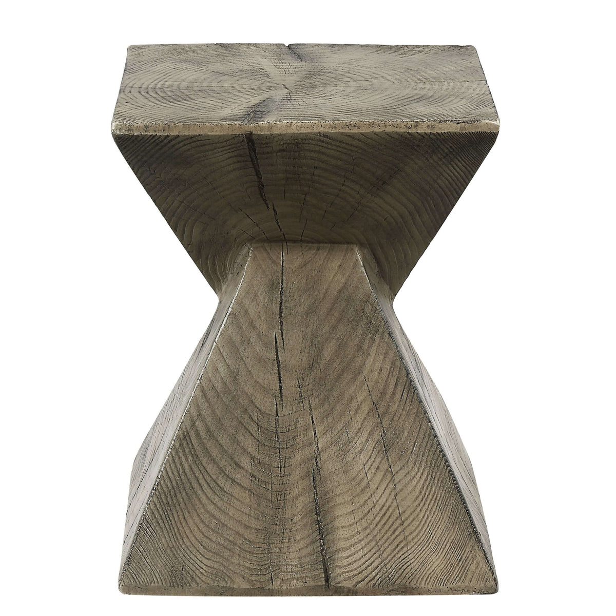 Zahi Weathered Oak Finish Accent Table